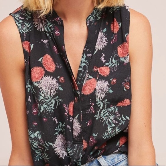 Anthro Silverton Sleeveless Button Down - Picture 2 of 7